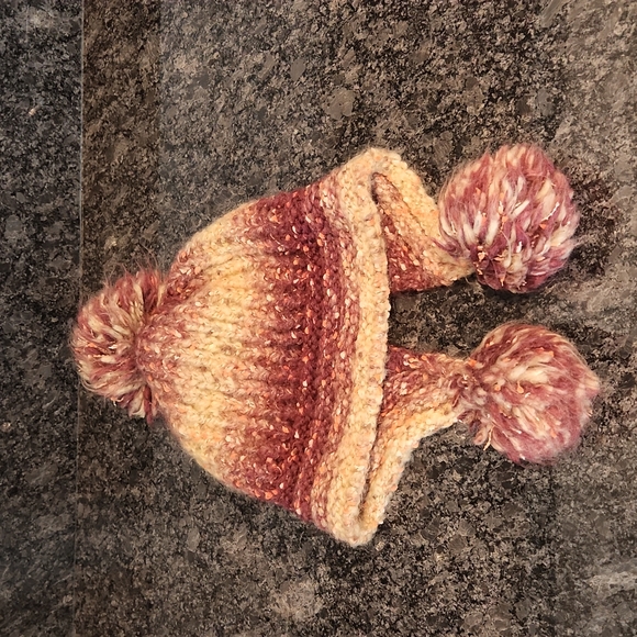 Knit Winter Hat with Pompoms - Picture 2 of 4